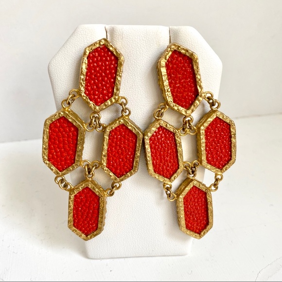 Neiman Marcus Jewelry - Melissa Odabash 18k Gold Coral Chandelier Earrings